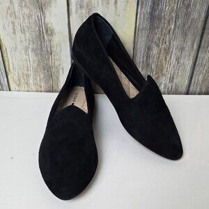 Birdies The Starling Black Suede Smoking Slipper Flat Slip On Loafer Size 6.5